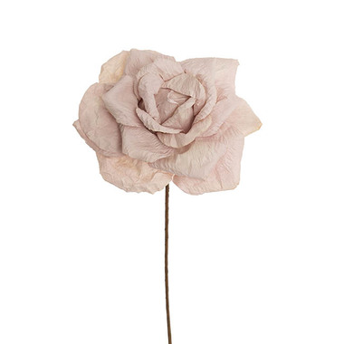 Gift AF - Artificial Roses - Lina Large Crepe Paper Rose Stem Powder Pink (24cmDx66cmH)