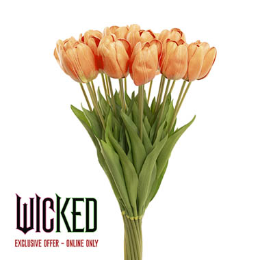 Gift AF - Artificial Tulip Bouquets - Real Look Wicked Tulip Orange (6cmDx63cmH)