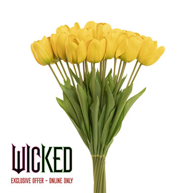 Gift AF - Artificial Tulip Bouquets - Real Look Wicked Tulip Yellow (6cmDx63cmH)