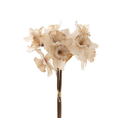 Gift AF - Other Artificial Bouquets - Daffodil Bunch x 9 Heads Nude Beige (40cmH)