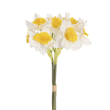 Gift AF - Other Artificial Bouquets - Daffodil Bunch x 9 Heads White (40cmH)