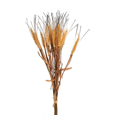 Gift AF - Greenery - Artificial Dried Leaves - Wheat Bunch x18 Stems Beige (60cmH)