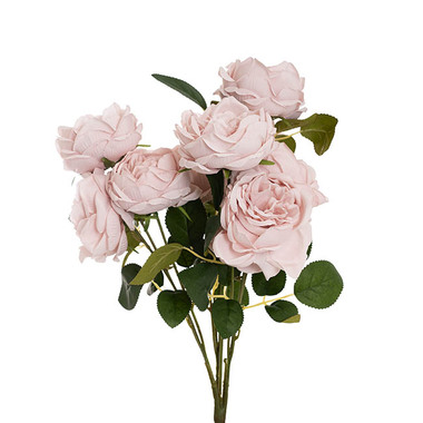 Artificial Rose Bouquets - Cabbage Rose x 10 Heads Bouquet Blush Pink (9cmDx45cmH)