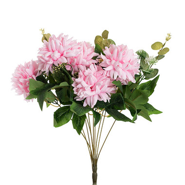Other Artificial Bouquets - Chrysanthemum x 7 Heads Bouquet Soft Pink (11cmDx48cmH)