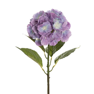 Gift AF - Artificial Hydrangeas - Eldorado Hydrangea Stem Cream Violet (18cmDx64cmH)