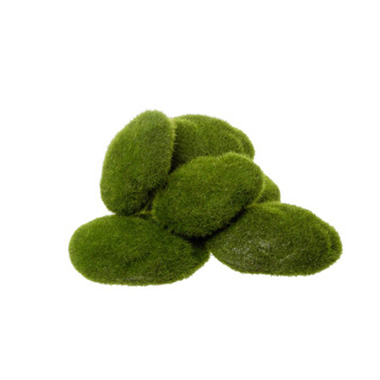 Artificial Moss - Artificial Moss Rocks Pack 12 Green Assorted Sizes