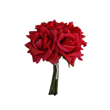 Gift AF - Artificial Rose Bouquets - Siena Real Touch Rose Bouquet x 5 Heads Red (26cmH)