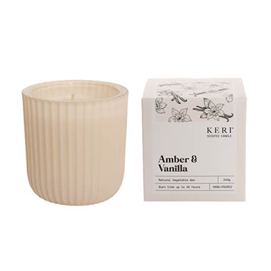 Candles - Scented Candle Jars & Containers - Scented Candle Evelyn III  Amber & Vanilla (9x9cmH) 240g