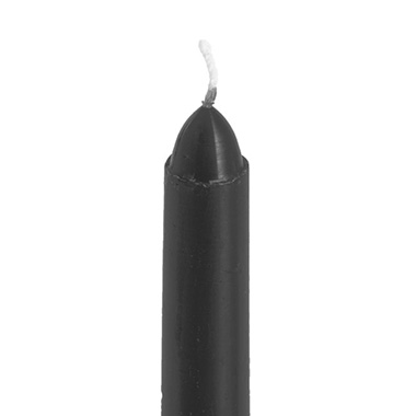 Taper Dinner Candle Black (30cmH) Pack 6