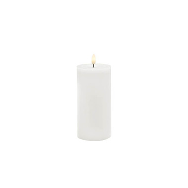 Gift Candle - LED Pillar Candles - Wax LED Trueflame Event Pillar Candle White (5.5x10cmH)