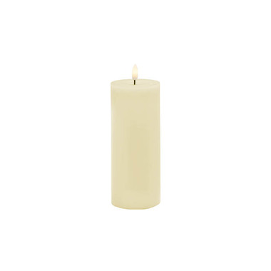 Gift Candle - LED Pillar Candles - Wax LED Trueflame Event Pillar Candle Ivory (5.5x15cmH)