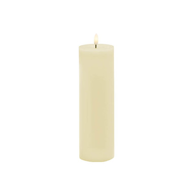 Gift Candle - LED Pillar Candles - Wax LED Trueflame Event Pillar Candle Ivory (5.5x20cmH)