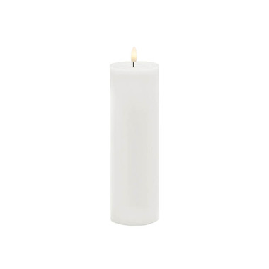 Gift Candle - LED Pillar Candles - Wax LED Trueflame Event Pillar Candle White (5.5x20cmH)