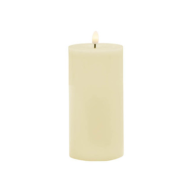 Gift Candle - LED Pillar Candles - Wax LED Trueflame Event Pillar Candle Ivory (10x20cmH)