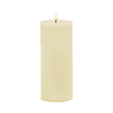 Gift Candle - LED Pillar Candles - Wax LED Trueflame Event Pillar Candle Ivory (10x25cmH)