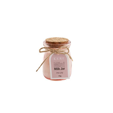 Candles - Scented Candle Jars & Containers - Scented Candle Mini Milk Jar Pink Lolly (80g)