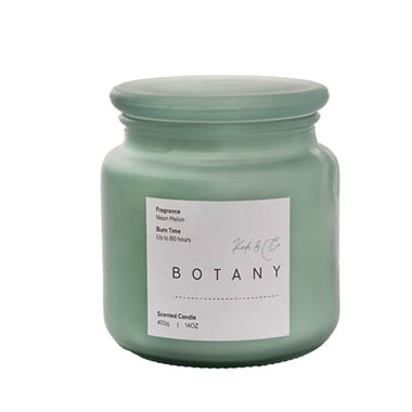 Candles - Scented Candle Jars & Containers - Scented Candle Botany Jar Neon Melon (400g)