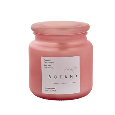 Candles - Scented Candle Jars & Containers - Scented Candle Botany Jar Fresh Cut Peony (400g)