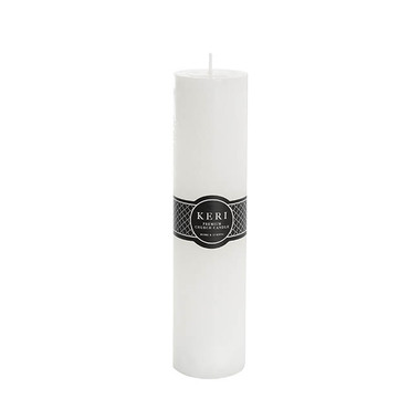Pillar Candles - Event Flat Top Pillar Candle 50HR White (5x20cmH)