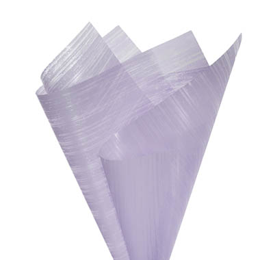 Cello Frosted - Frosted Cello 50mic Designer Stripes Lilac Pk100 (50x70cm)