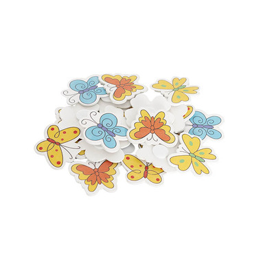 3D Stickers - Sticker Wooden Butterflies  Assorted Pack 50 (38Wmmx35Hmm)
