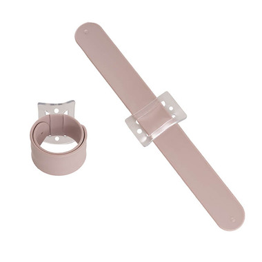 FA Wed - Corsage Wristlet - Corsage Wrist Bracelet Pack 2 Slap Snap Nude (21cmLx2.5cmH)