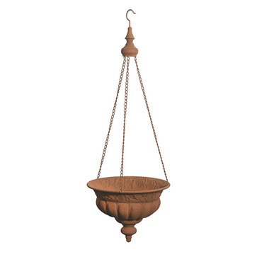 Hanging Pots - Hanging Metal Planter Pot Rustic Brown (34.5x94cmH)