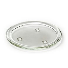 Candle Plates - Round Glass Candle Plate Clear (14x1.5cmH)