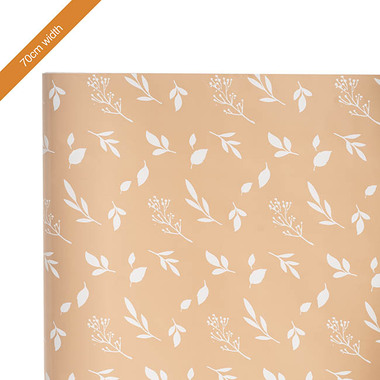 Wrapping | Paper 001 - Wrapping Paper Rolls - Wrapping Paper Roll Leaf Sprays Gloss Latte Beige (70cmx25m)