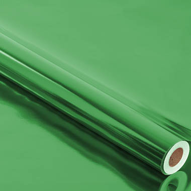 Art Wrapping Paper - Wrapping Paper Metallic Shimmer Effect Green (70cmx30m)