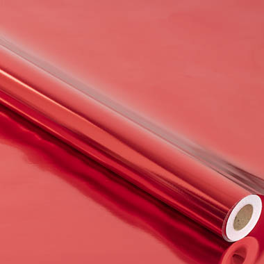 Art Wrapping Paper - Wrapping Paper Metallic Shimmer Effect Red (70cmx30m)