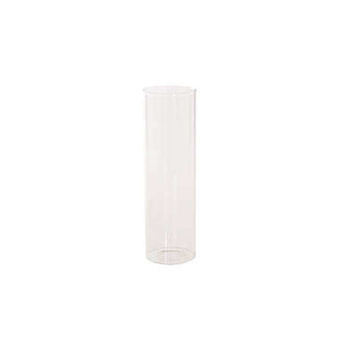 Pillar Candle Holders - Glass Cylinder Event Candle Holder Clear (7.5Dx25cmH)