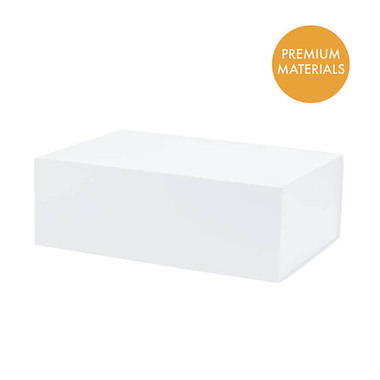 Magnetic Boxes - Hamper Gift Box Magnetic Flap Tall Large White (38x26x13cmH)