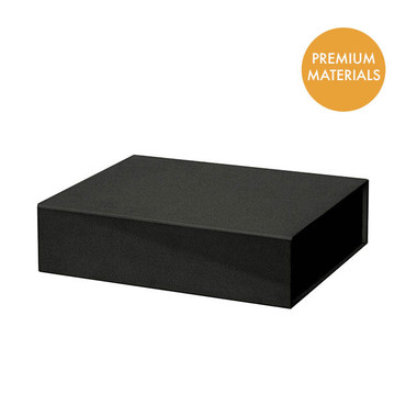 Magnetic Boxes - Hamper Gift Box Magnetic Flap Large Black (38x26x9.5cmH)