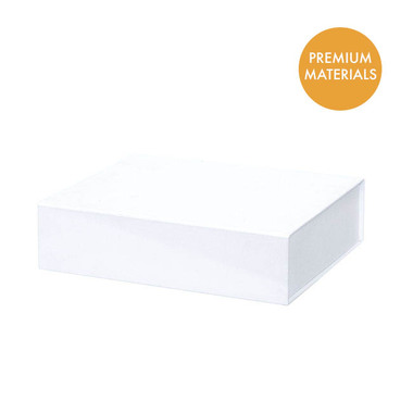 Magnetic Boxes - Hamper Gift Box Magnetic Flap Large White (38x26x9.5cmH)