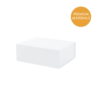Magnetic Boxes - Hamper Gift Box Magnetic Flap Tall Small White (25x20x9cmH)