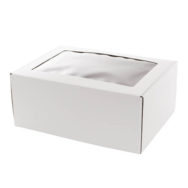 Pack Hamper - Hamper Boxes - Hamper Gift Box PVC Window Large White (35.5x25.5.5x14.5cmH)