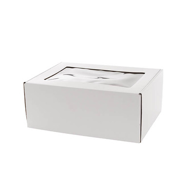 Pack Hamper - Hamper Boxes - Hamper Gift Box PVC Window Medium White (31.5x22.5x12.5cmH)