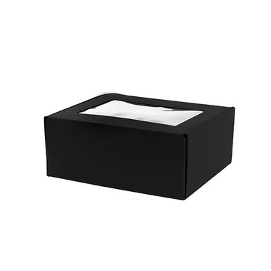 Pack Hamper - Hamper Boxes - Hamper Gift Box PVC Window Small Black (26.5x20.5x10.4cmH)