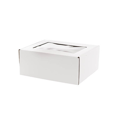 Pack Hamper - Hamper Boxes - Hamper Gift Box PVC Window Small White (26.5x20.5x10.4cmH)