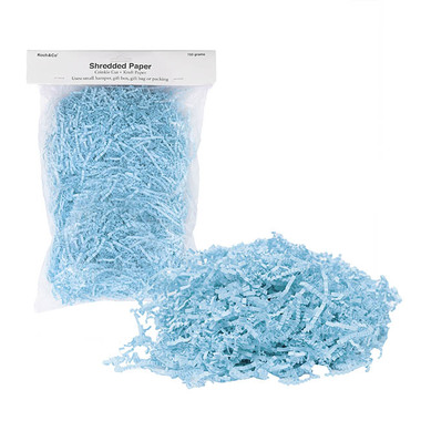 Shredded Paper - Premium Shredded Paper Filler Crinkle Cut Blue 150gm Bag