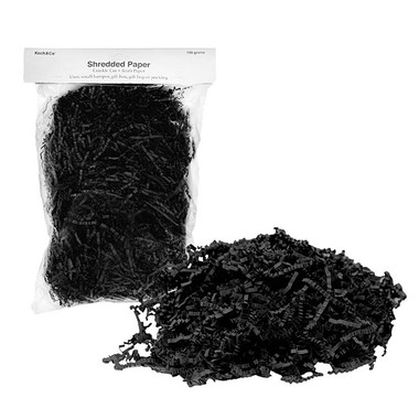 Shredded Paper - Premium Shredded Paper Filler Crinkle Cut Black 150gram Bag