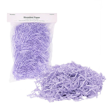 Shredded Paper - Premium Shredded Paper Filler Crinkle Cut Lilac 150gram Bag