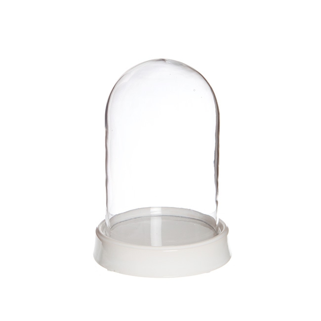 Glass Bell Terrarium Event Ceramic Base 15Dx23cmH Clear