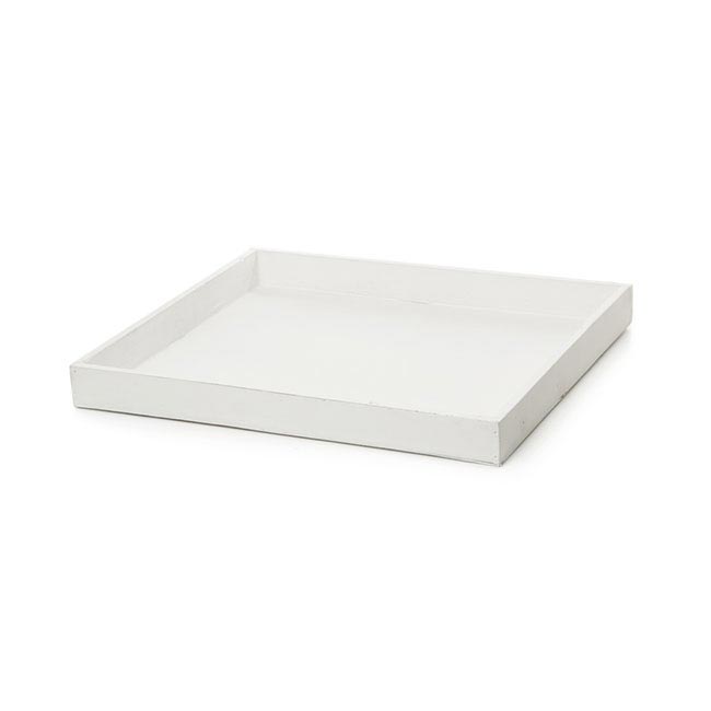 white wooden tray