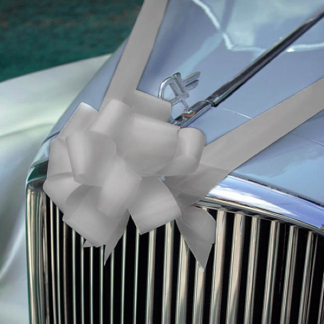 Wedding Car & Event Ribbon Silver (5cmx10m)