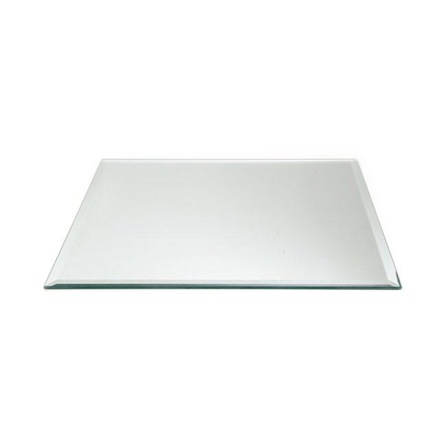 Square Mirror Candle Plate with Bevelled Edge (30cm/12")